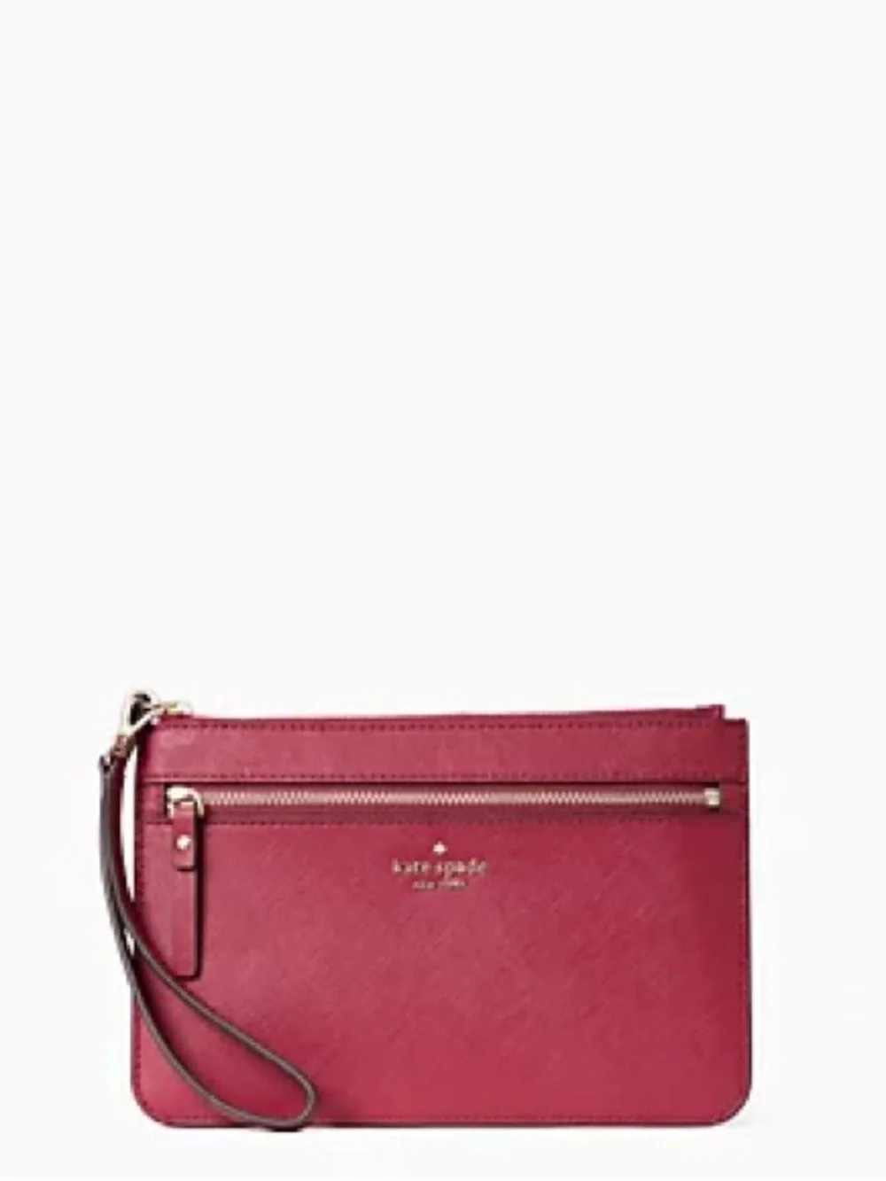 Kate Spade Cranberry Cocktail Saffiano Wristlet
